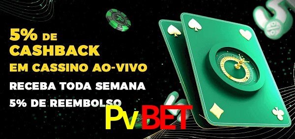 Promoções do cassino ao Vivo Pvbet